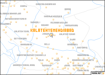 map of Kalāteh-ye Mehdīābād