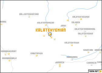 map of Kalāteh-ye Mīān