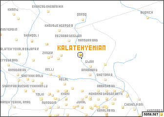 map of Kalāteh-ye Mīān