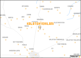 map of Kalāteh-ye Mīlānī