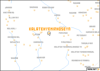 map of Kalāteh-ye Mīr Ḩoseyn