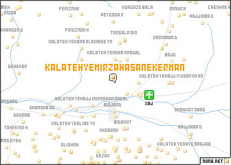 map of Kalāteh-ye Mīrzā Ḩasan-e Kermān