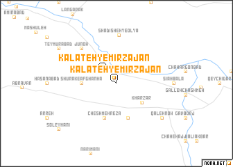 map of Kalāteh-ye Mīrzā Jān