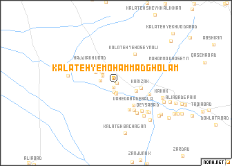 map of Kalāteh-ye Moḩammad Gholām