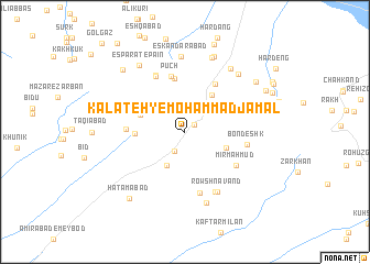 map of Kalāteh-ye Moḩammad Jamāl