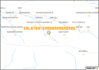 map of Kalāteh-ye Moḩammad Morād
