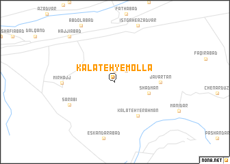 map of Kalāteh-ye Mollā