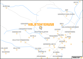 map of Kalāteh-ye Mūsá