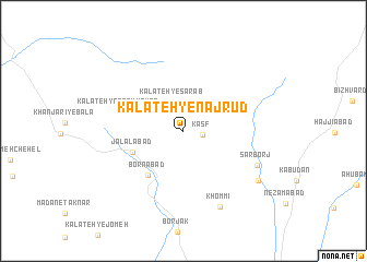 map of Kalāteh-ye Najrūd