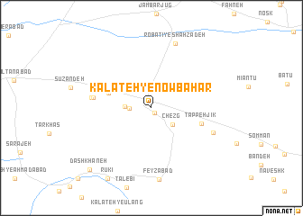 map of Kalāteh-ye Now Bahār