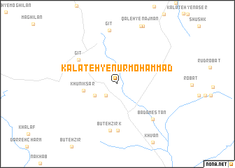 map of Kalāteh-ye Nūr Moḩammad