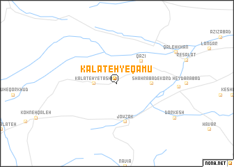 map of Kalāteh-ye Qamū