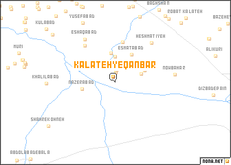 map of Kalāteh-ye Qanbar