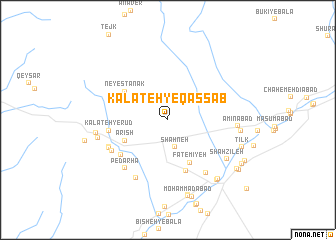 map of Kalāteh-ye Qaşşāb