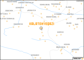 map of Kalāteh-ye Qāzī