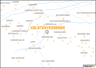 map of Kalāteh-ye Raḩmān