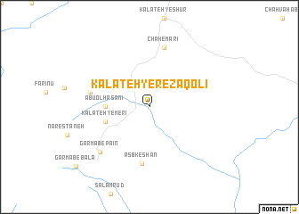 map of Kalāteh-ye Reẕā Qolī