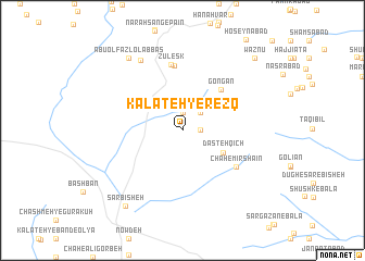 map of Kalāteh-ye Rezq