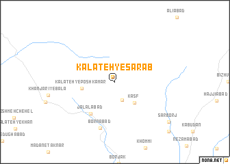 map of Kalāteh-ye Sar Āb