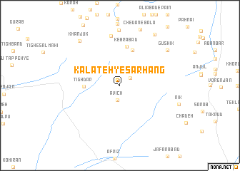 map of Kalāteh-ye Sarhang