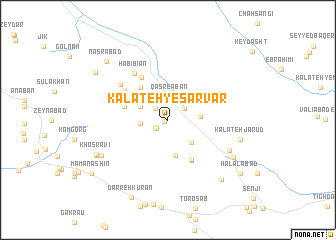 map of Kalāteh-ye Sarvar