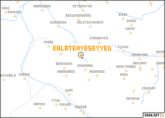 map of Kalāteh-ye Seyyed