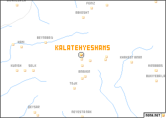 map of Kalāteh-ye Shams