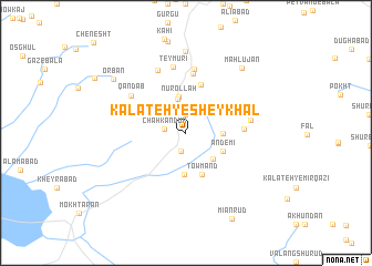 map of Kalāteh-ye Sheykh ‘Al