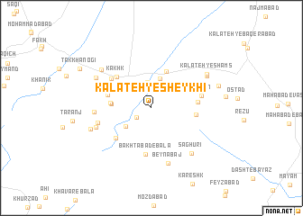 map of Kalāteh-ye Sheykhī