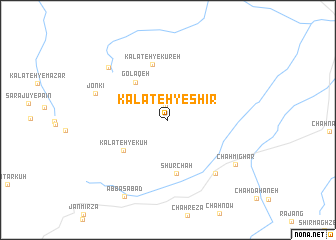 map of Kalāteh-ye Shīr