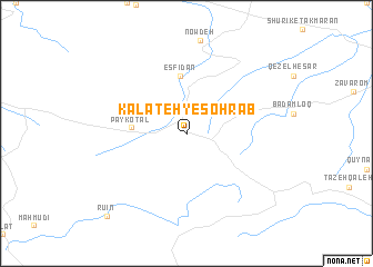 map of Kalāteh-ye Sohrāb