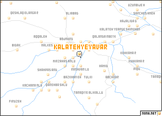 map of Kalāteh-ye Yāvar