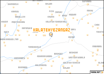 map of Kalāteh-ye Zangaz