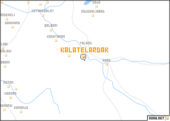 map of Kalāt-e Lardak