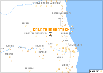 map of Kalāt-e Mashāyekh