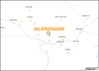 map of Kalāt-e Rowghan