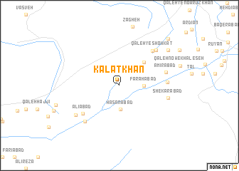 map of Kalāt Khān