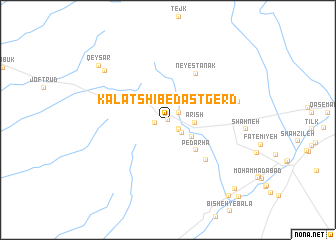 map of Kalāt Shīb-e Dastgerd