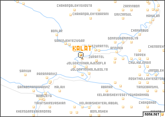 map of Kalāt