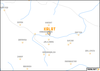 map of Kalāt