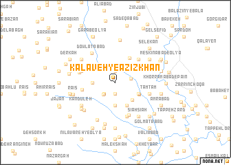 map of Kalāveh-ye ‘Azīzkhān