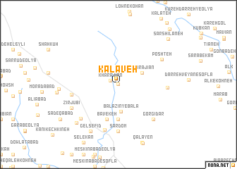 map of Kalāveh