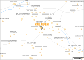 map of Kalāveh