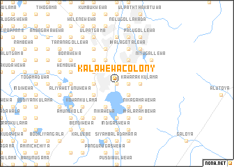 map of Kalawewa Colony