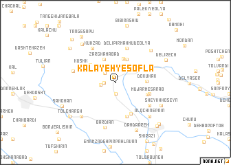 map of Kalāyeh-ye Soflá