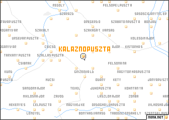 map of Kalaznópuszta