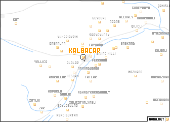 map of Kǝlbǝcǝr