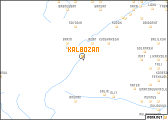 map of Kal Bozān
