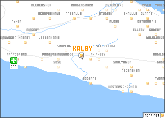 map of Kalby