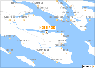 map of Kaldbak